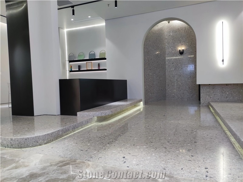 Grey Jewel Terrazzo For Flooring