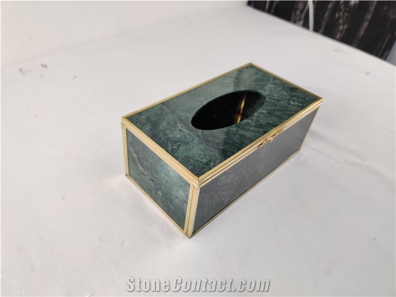 Green Marble Tissue Box