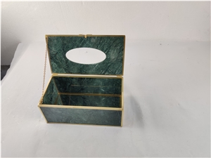 Green Marble Tissue Box