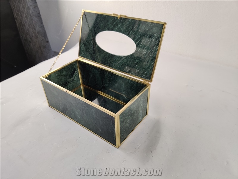 Green Marble Tissue Box