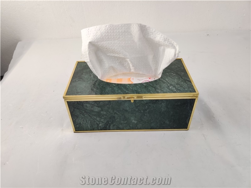 Green Marble Tissue Box