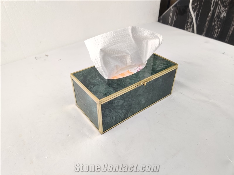 Green Marble Tissue Box