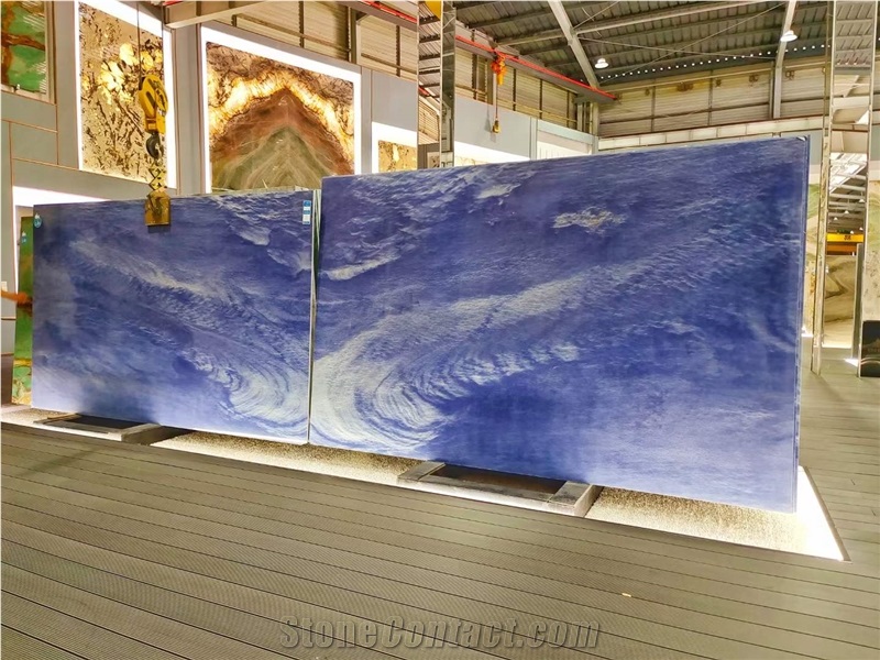 Azul Macaubas Blue Quartzite Cross Cut Polished Slabs