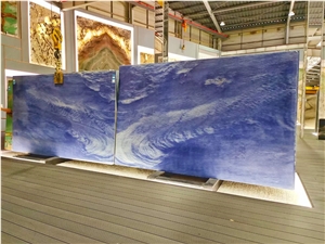 Azul Macaubas Blue Quartzite Cross Cut Polished Slabs