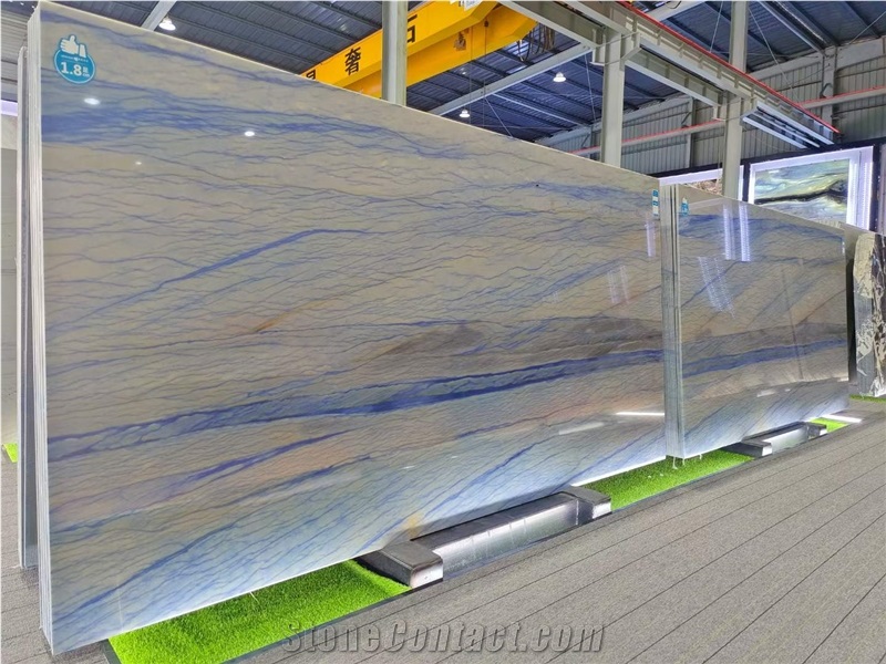 Azul Macaubas Blue Quartzite Cross Cut Polished Slabs