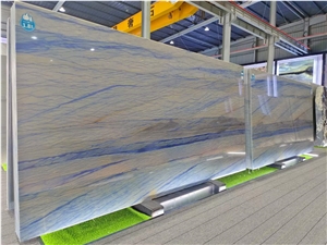 Azul Macaubas Blue Quartzite Cross Cut Polished Slabs