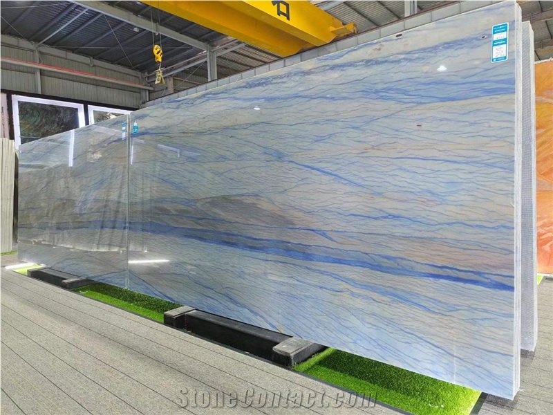 Azul Macaubas Blue Quartzite Cross Cut Polished Slabs
