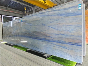 Azul Macaubas Blue Quartzite Cross Cut Polished Slabs