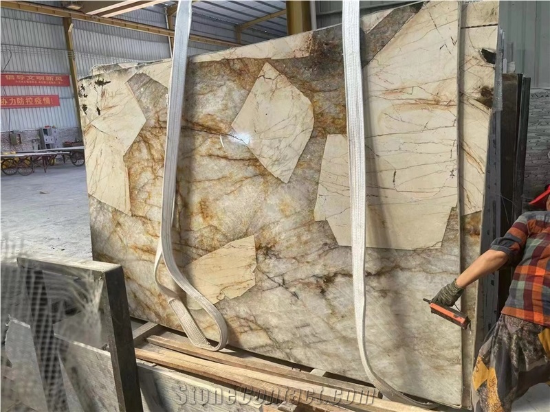 Patagonia White Crystal Quartzite Slabs,Copenhagen Wall Tile
