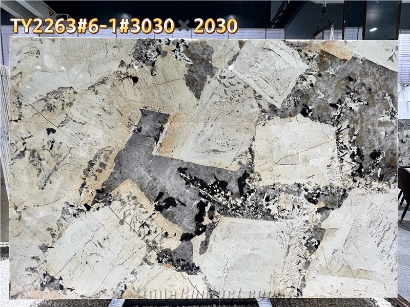 Patagonia White Crystal Quartzite Slabs,Copenhagen Wall Tile