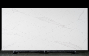 Mix Color Quartz Slab With Super White Background