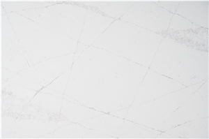 Mix Color Quartz Slab With Super White Background