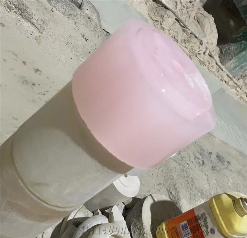 Natural Green White Pink Onyx Candle Vessel Jars