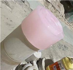 Natural Green White Pink Onyx Candle Vessel Jars