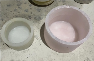 Natural Green White Pink Onyx Candle Vessel Jars