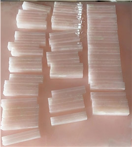 Pink Onyx Natural Stone Card Holders For Home Decor