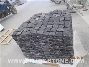 Absolute Black Granite Cobblestone Driveway Patio Paver