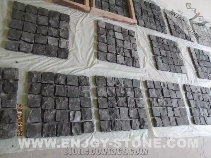 Absolute Black Granite Cobblestone Driveway Patio Paver