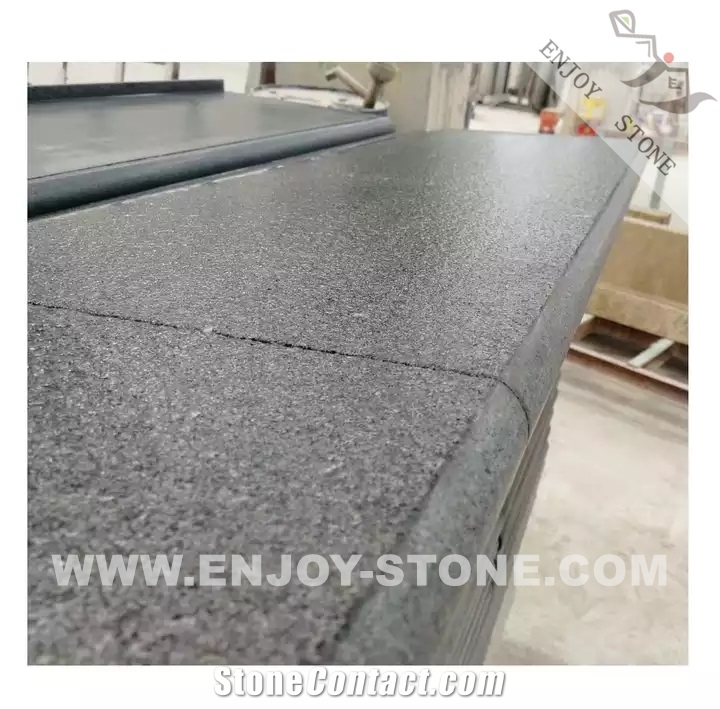 Anti-Slip G654 Sesame Dark Grey Granite Swimming Pool Coping Stone