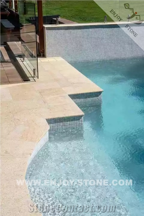 Anti-Slip G682 Yellow Granite Swimming Pool Coping Stone