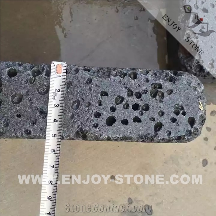 Black Lava Stone Cube Stones For Paving Tumbled