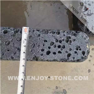 Black Lava Stone Cube Stones For Paving Tumbled
