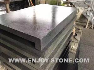 Bullnose Hainan Black Basalt Pool Paving Tiles