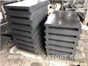 Bullnose Hainan Black Basalt Pool Paving Tiles
