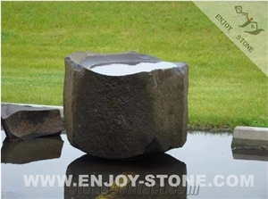 China Mongolia Black Granite Garden Decoative Stone China Mongolia Black Granite Garden Decoative Stone