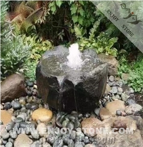 China Mongolia Black Granite Garden Decoative Stone
