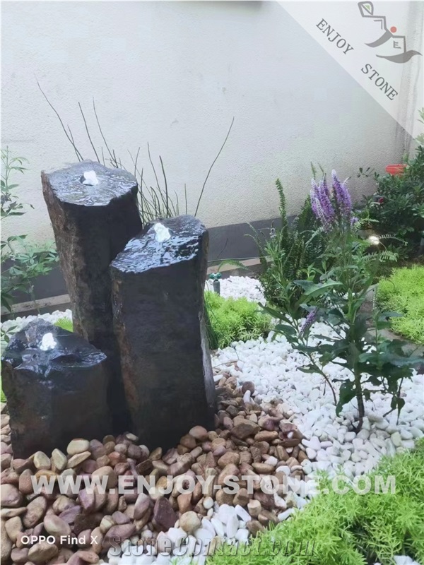 Decorative Stone Mongolia Black Granite Garden