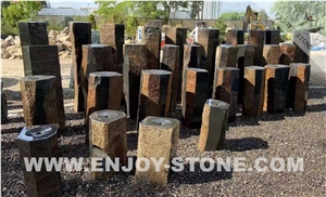 Decorative Stone Mongolia Black Granite Garden