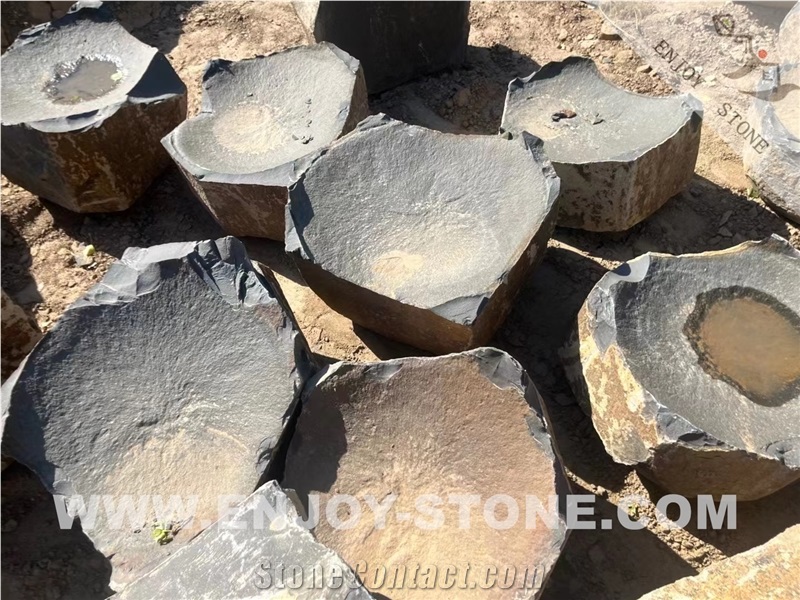 Decorative Stone Mongolia Black Granite Garden