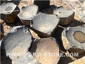 Decorative Stone Mongolia Black Granite Garden