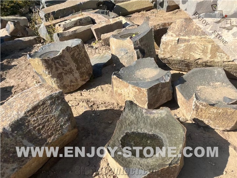 Decorative Stone Mongolia Black Granite Garden