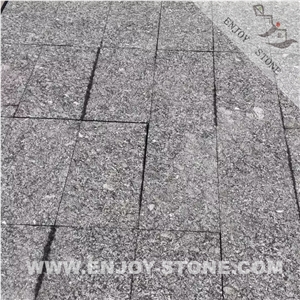 Flamed Butterfly Green Granite Stone Tiles For Paving