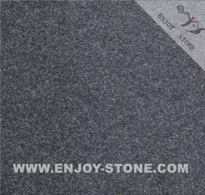 Flamed China Absolute Black Granite Tiles