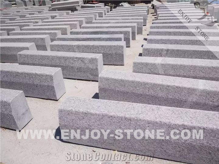 Flamed G603 Grey White Granite Curb Stone