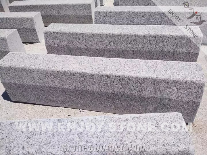Flamed G603 Grey White Granite Curb Stone