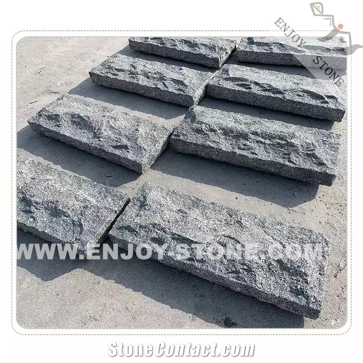 G654 Dark Grey Granite Mushroom Stone Wall Tiles