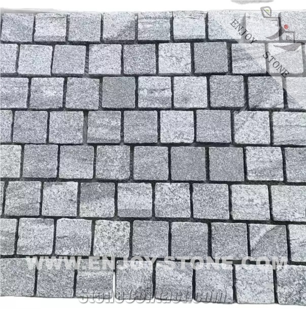 Grey Granite Cobble Stone For  Paving Flamed