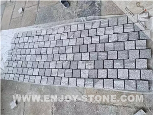 Grey Granite Cobble Stone For  Paving Flamed