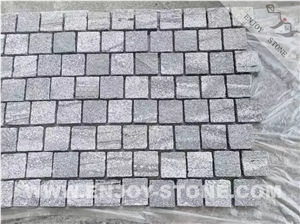 Grey Granite Cobble Stone For  Paving Flamed