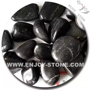 Large Size Black Garden Pebble Stone For Garden