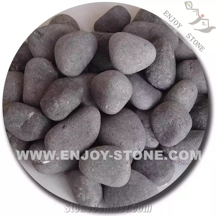 Large Size Black Garden Pebble Stone For Garden
