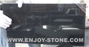 Polished China Absolute Black Granite Tiles