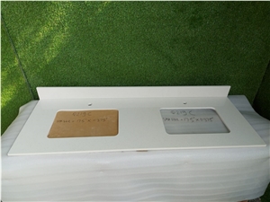 White Quartz Vanity Top