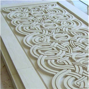 Moca Creme Grao Fino Limestone Wall Relief