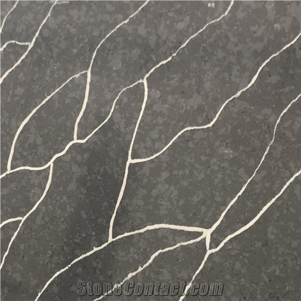 Brown Quartz Artificial Stone Slabs Calacatta Tiles
