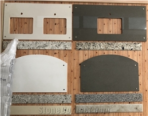 Brown Quartz Artificial Stone Slabs Calacatta Tiles